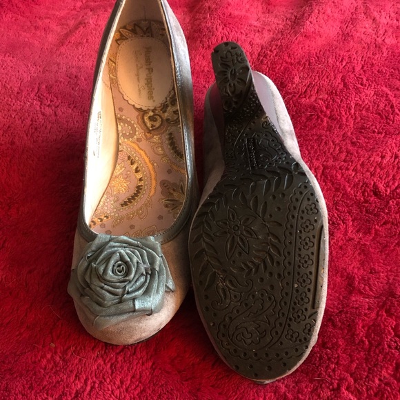 Hush Puppies in grey suede with wedge heel - Picture 3 of 7